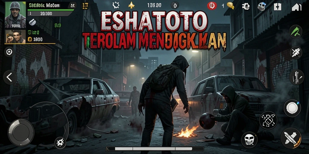 Tampilan gameplay menegangkan dari ESHATOTO saat malam hari.