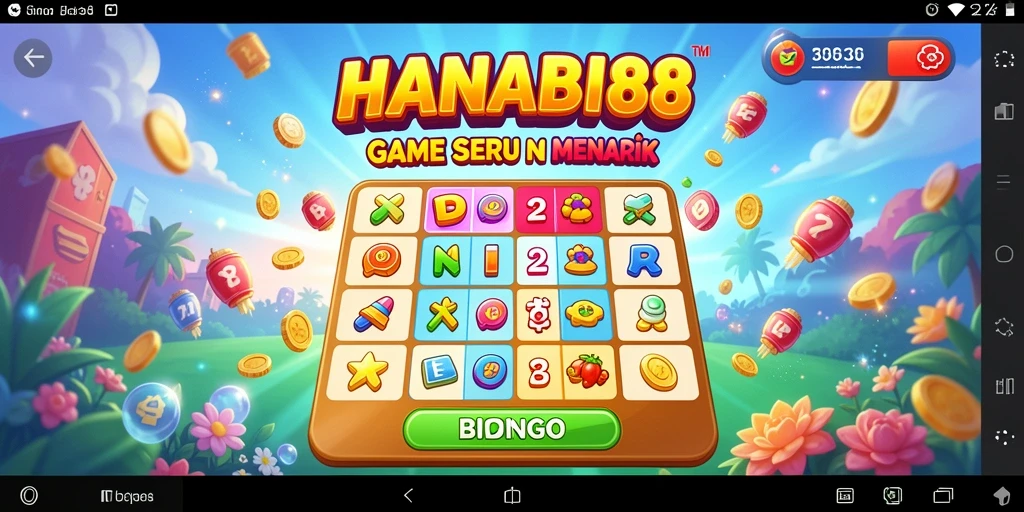 Tampilan menarik gameplay Bingo HANABI88.
