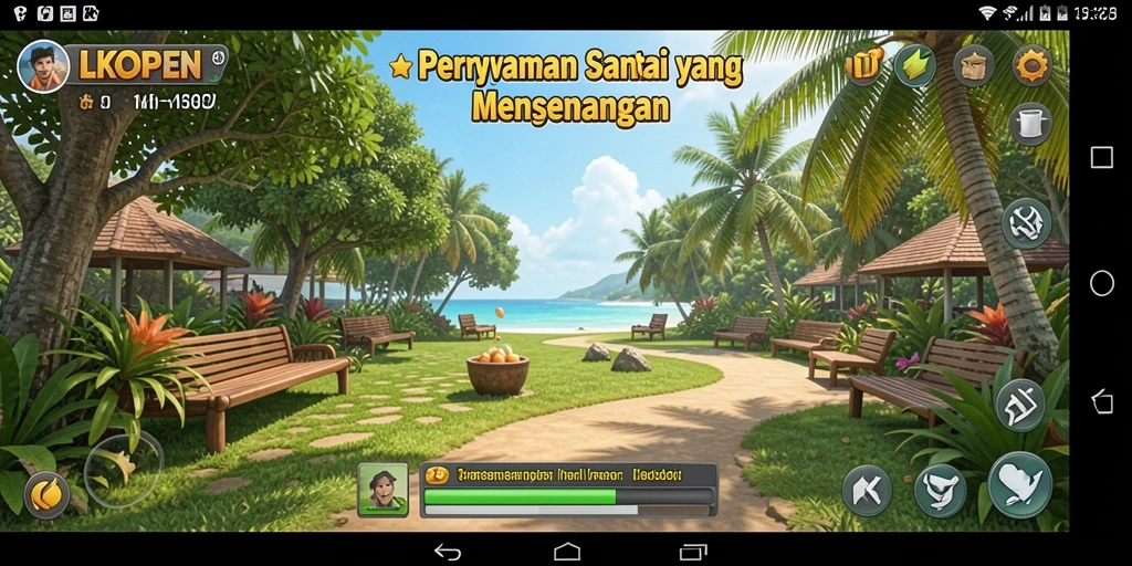 Tangkapan layar LKOPEN menunjukkan gameplay yang seru dan visual menarik.