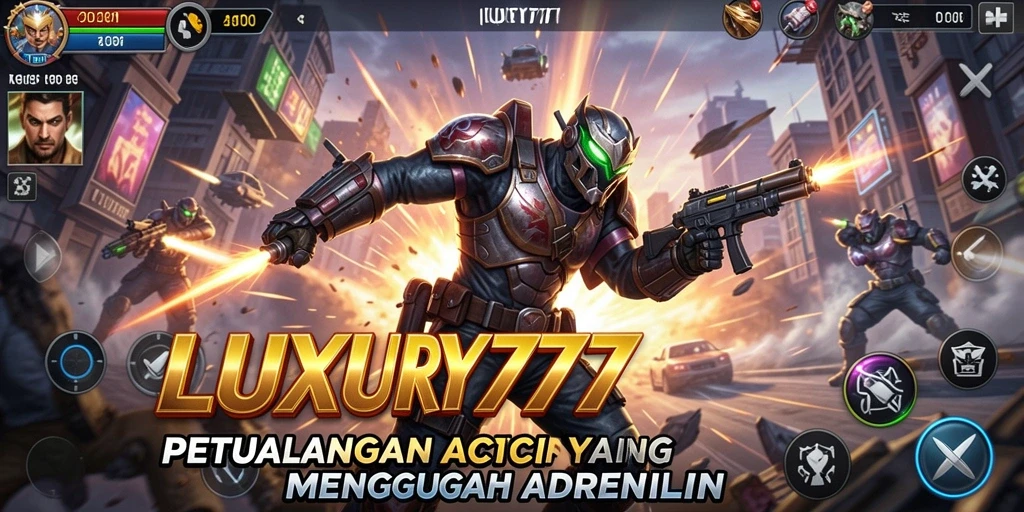 Tampilan aksi seru saat bertarung di LUXURY777.